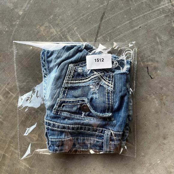 Buckle BKE Denim Starlite Jean Shorts Women's Blue Stretch Cutoff Distressed - Picture 11 of 11